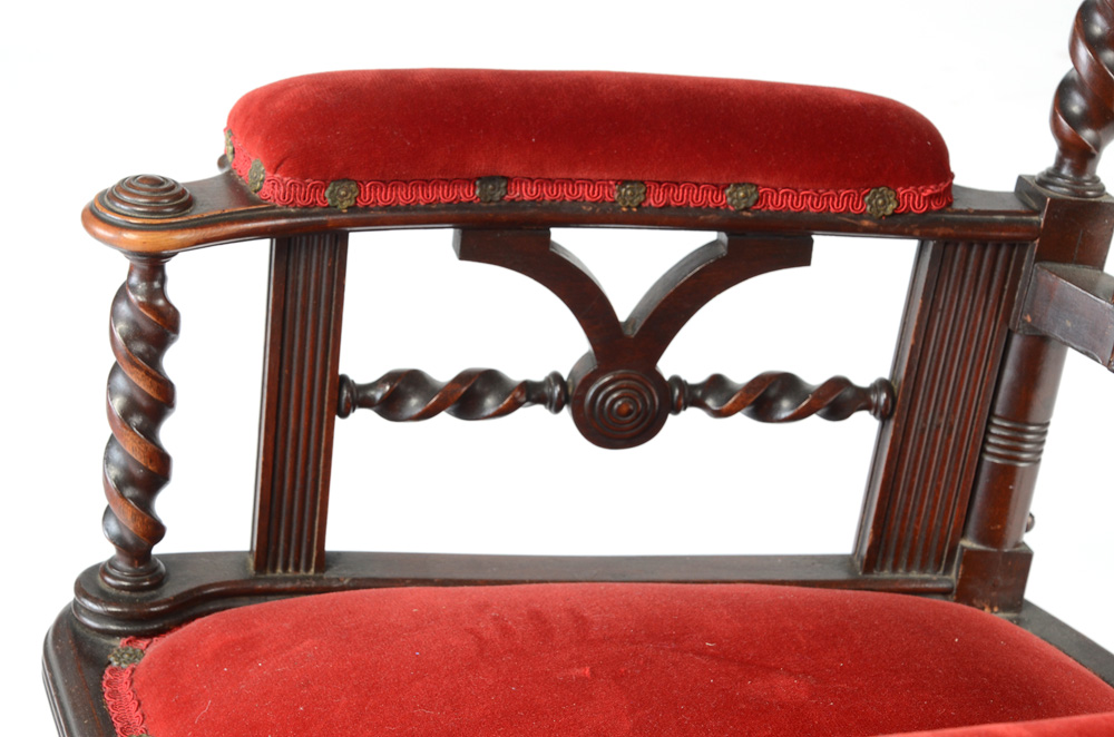 American Victorian-Style Walnut Rocking Chair