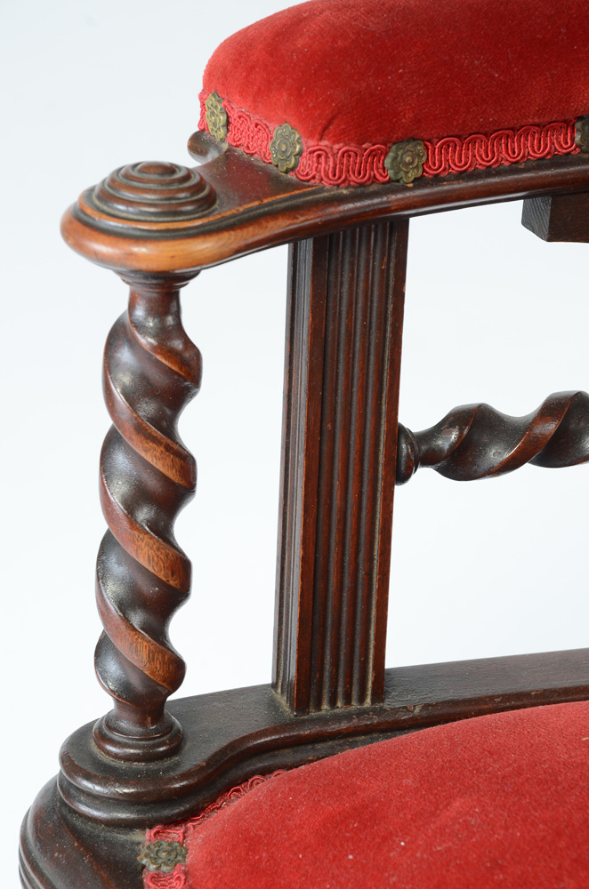 American Victorian-Style Walnut Rocking Chair