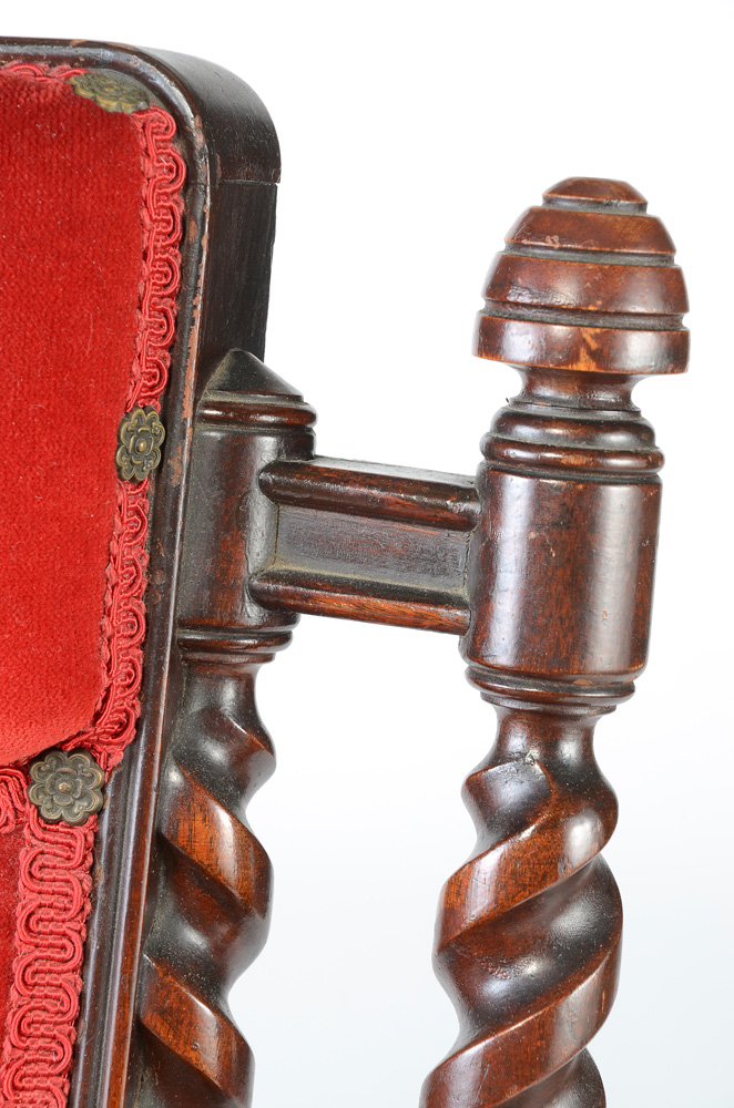 American Victorian-Style Walnut Rocking Chair