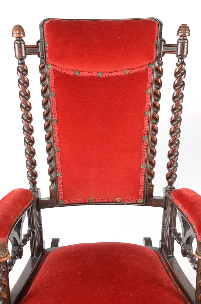 American Victorian-Style Walnut Rocking Chair