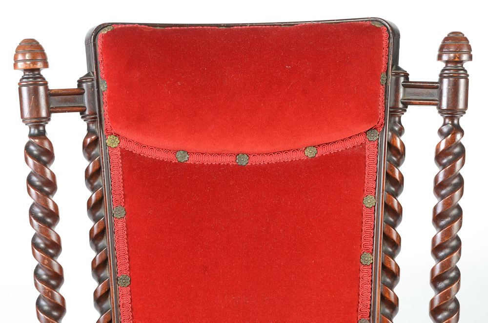 American Victorian-Style Walnut Rocking Chair