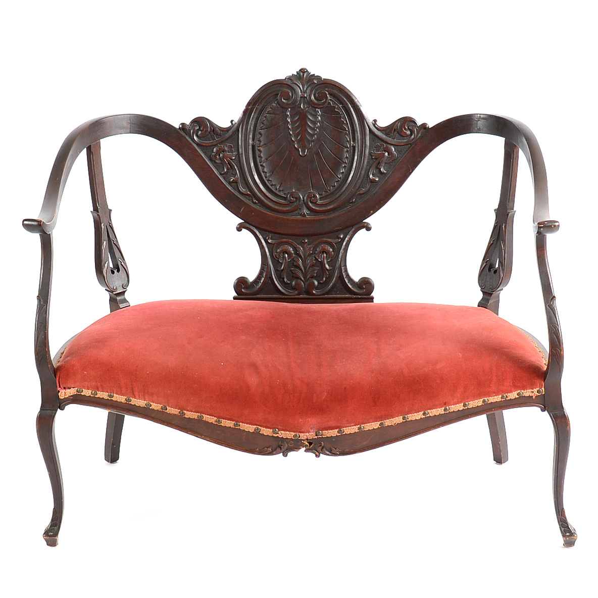 Antique Colonial Revival Loveseat