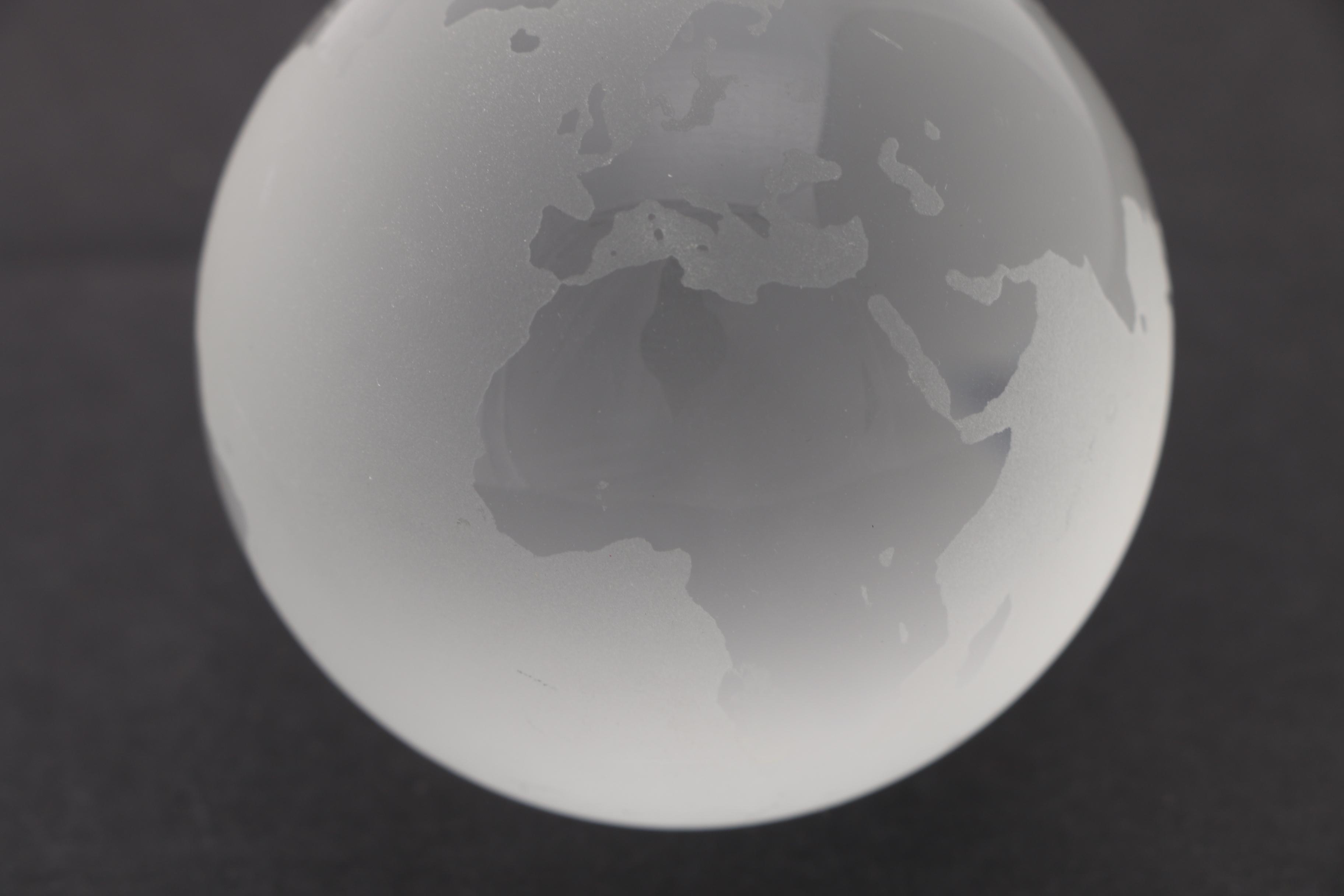 Tiffany & Company Etched Glass Globe Paperweight