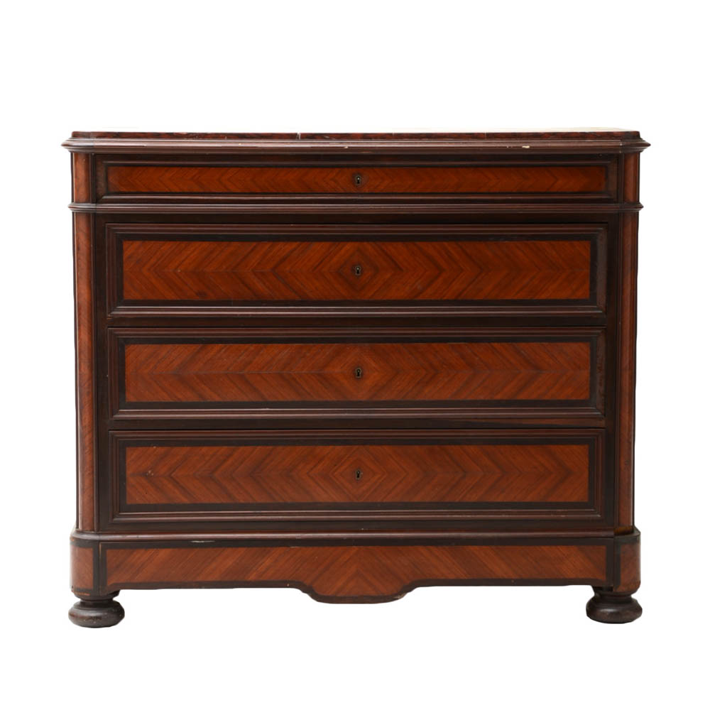 French Louis Philippe Rosewood and Ebonized Chest
