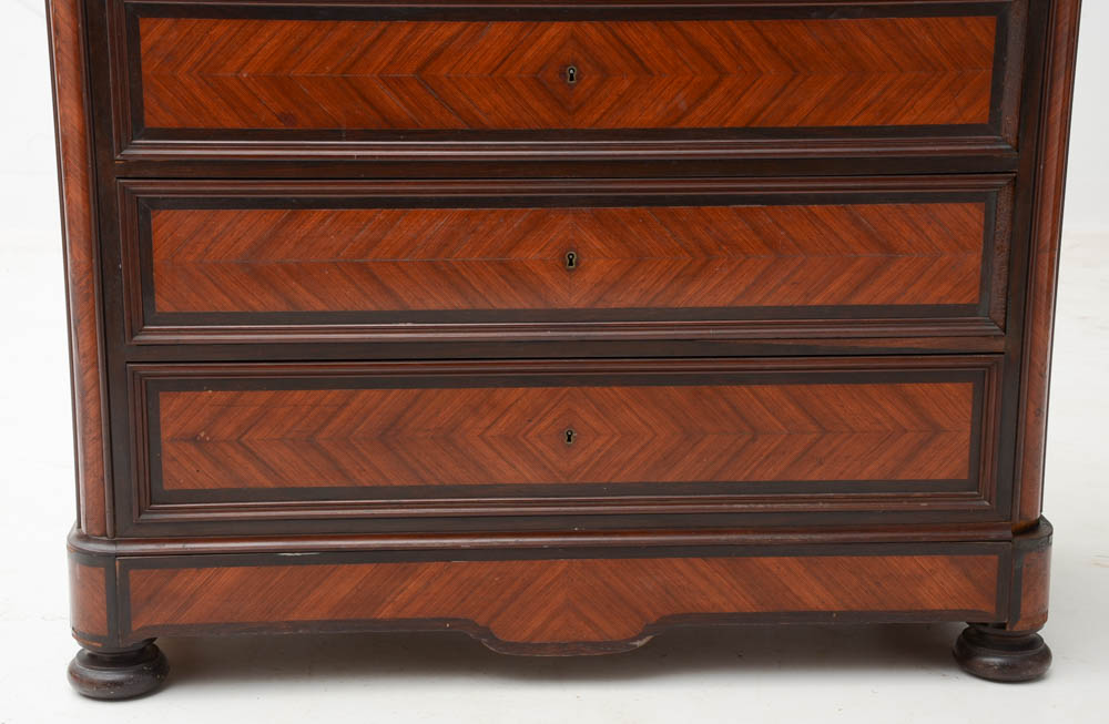 French Louis Philippe Rosewood and Ebonized Chest