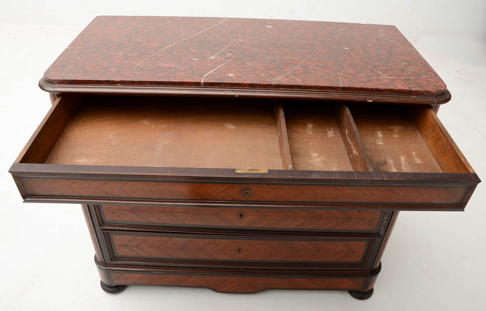 French Louis Philippe Rosewood and Ebonized Chest