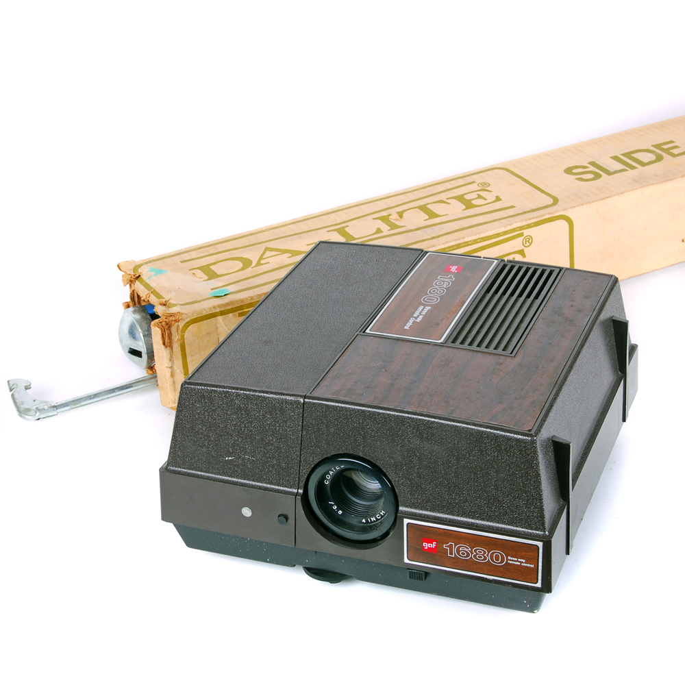 Gaf Projector and Da-Lite Projector Screen