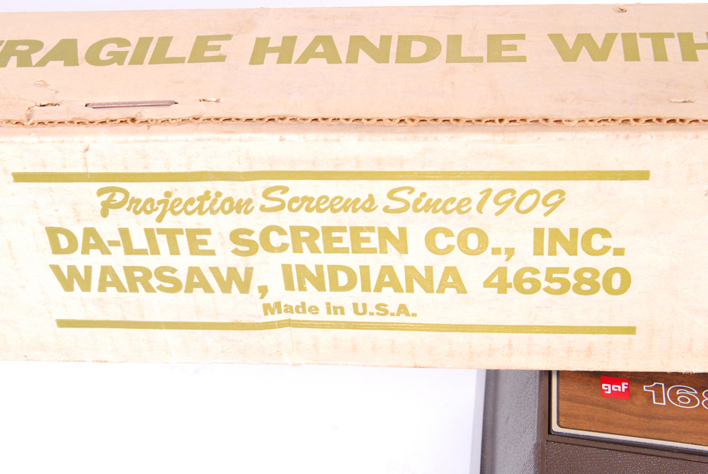 Gaf Projector and Da-Lite Projector Screen