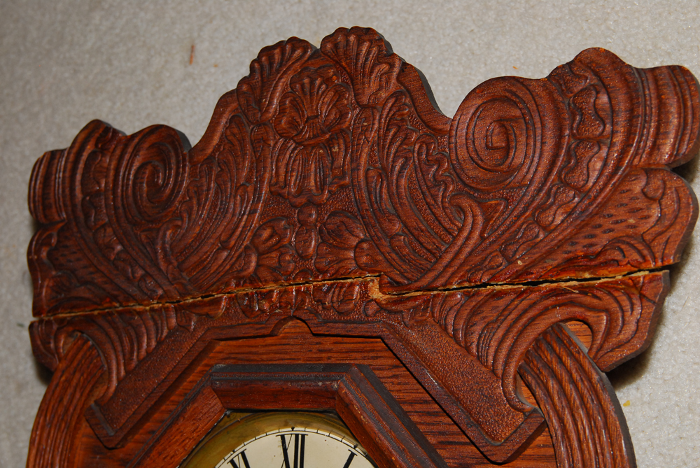 Wood Shelf Clock and Wall Shelf