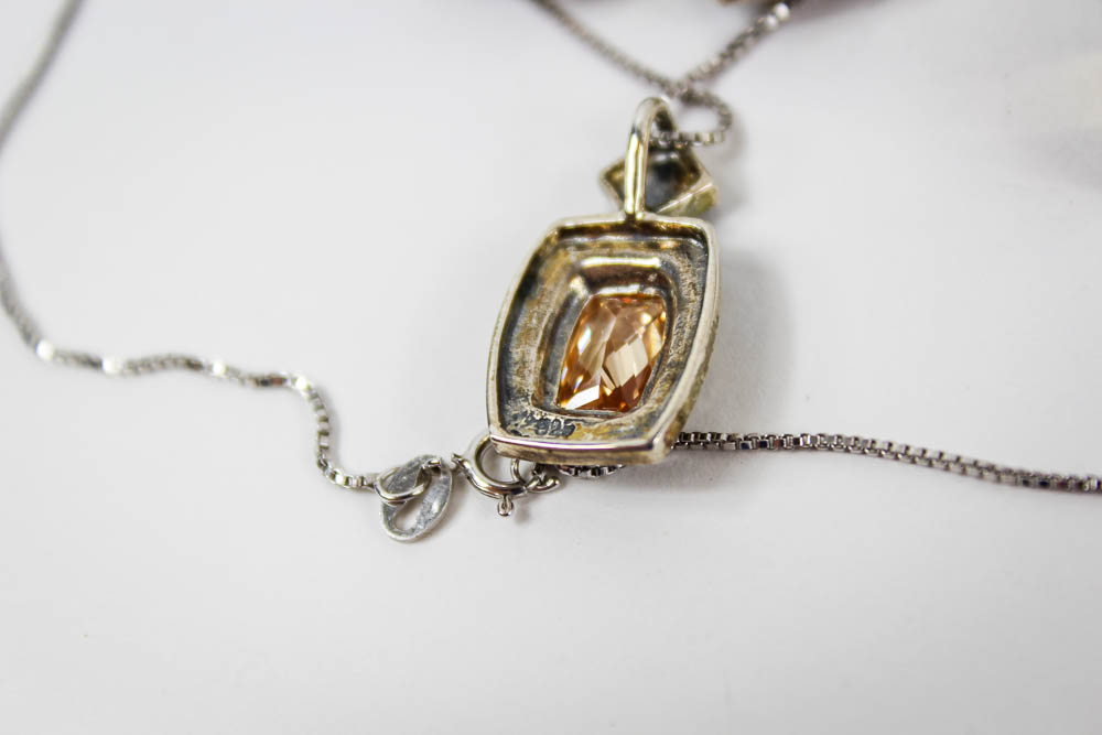 Stamped 925 Ring and Demi Parure