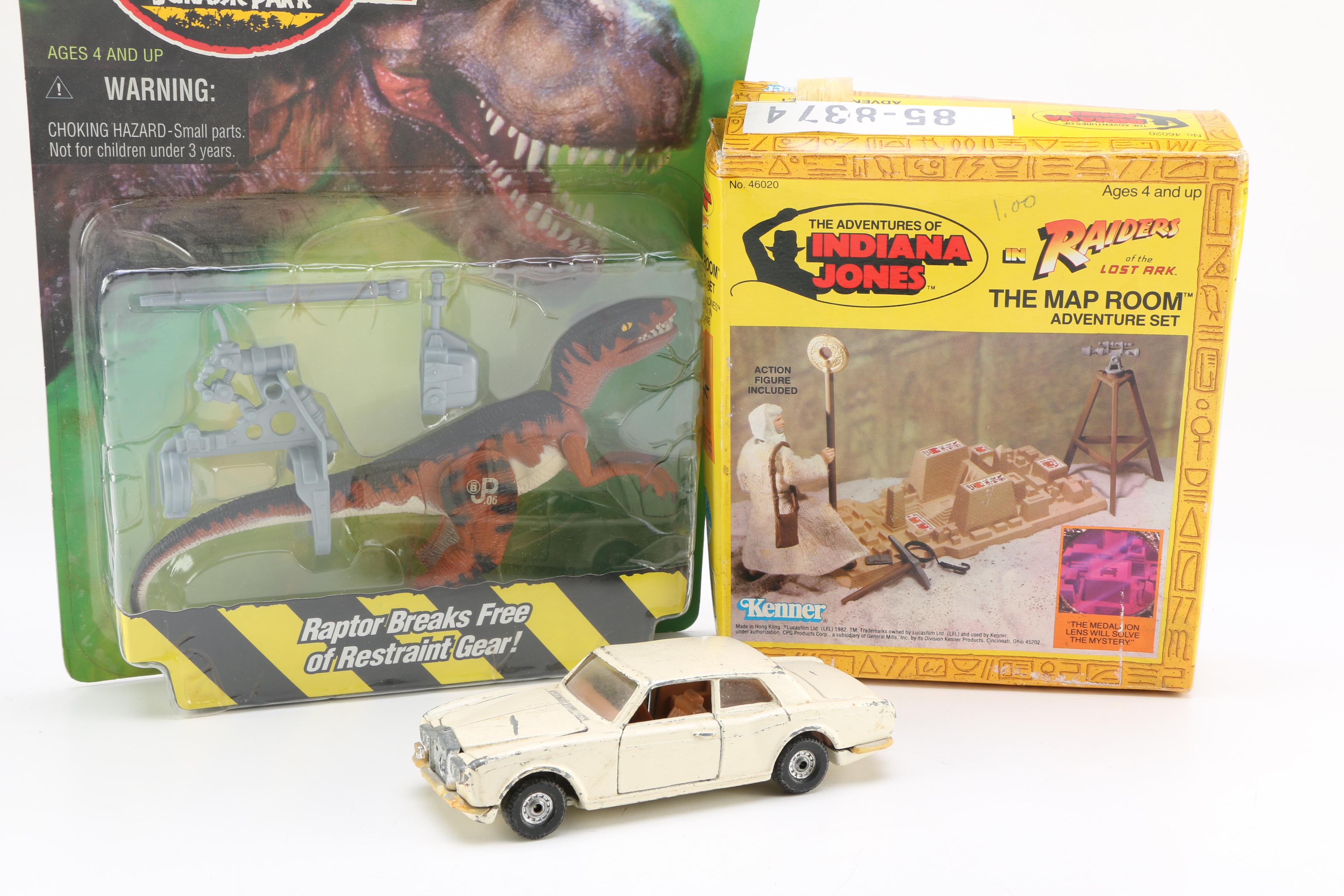 "Jurassic Park" and "Indiana Jones" Toys with Model Car