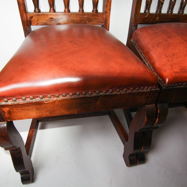 Vintage Spanish Colonial Style Dining Chairs