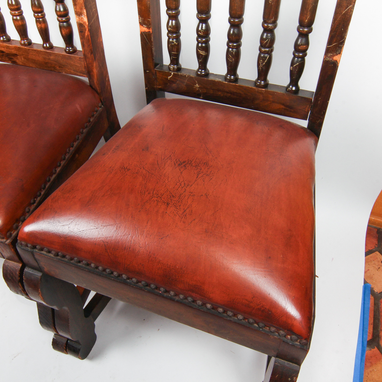 Vintage Spanish Colonial Style Dining Chairs