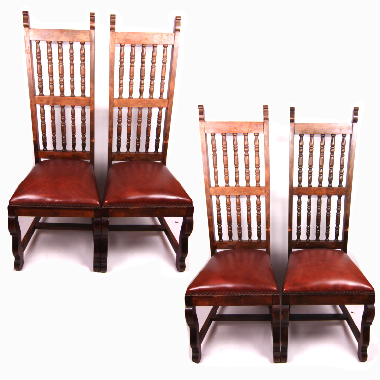 Vintage Spanish Colonial Style Dining Chairs