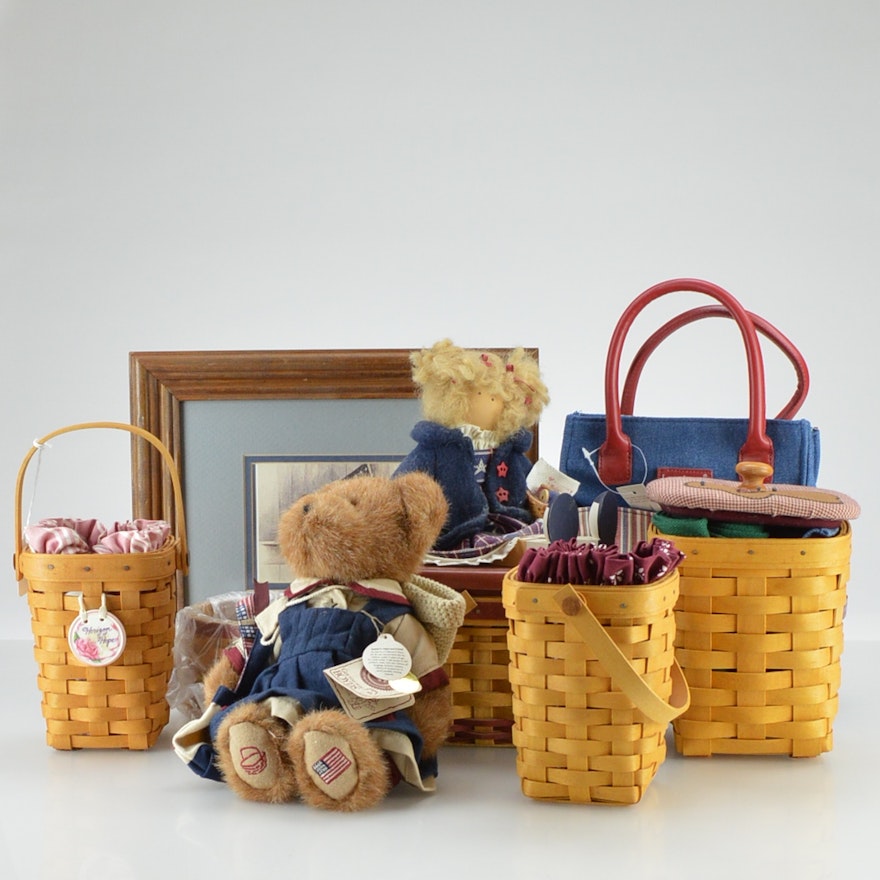 Collection of Longaberger Baskets and Accessories