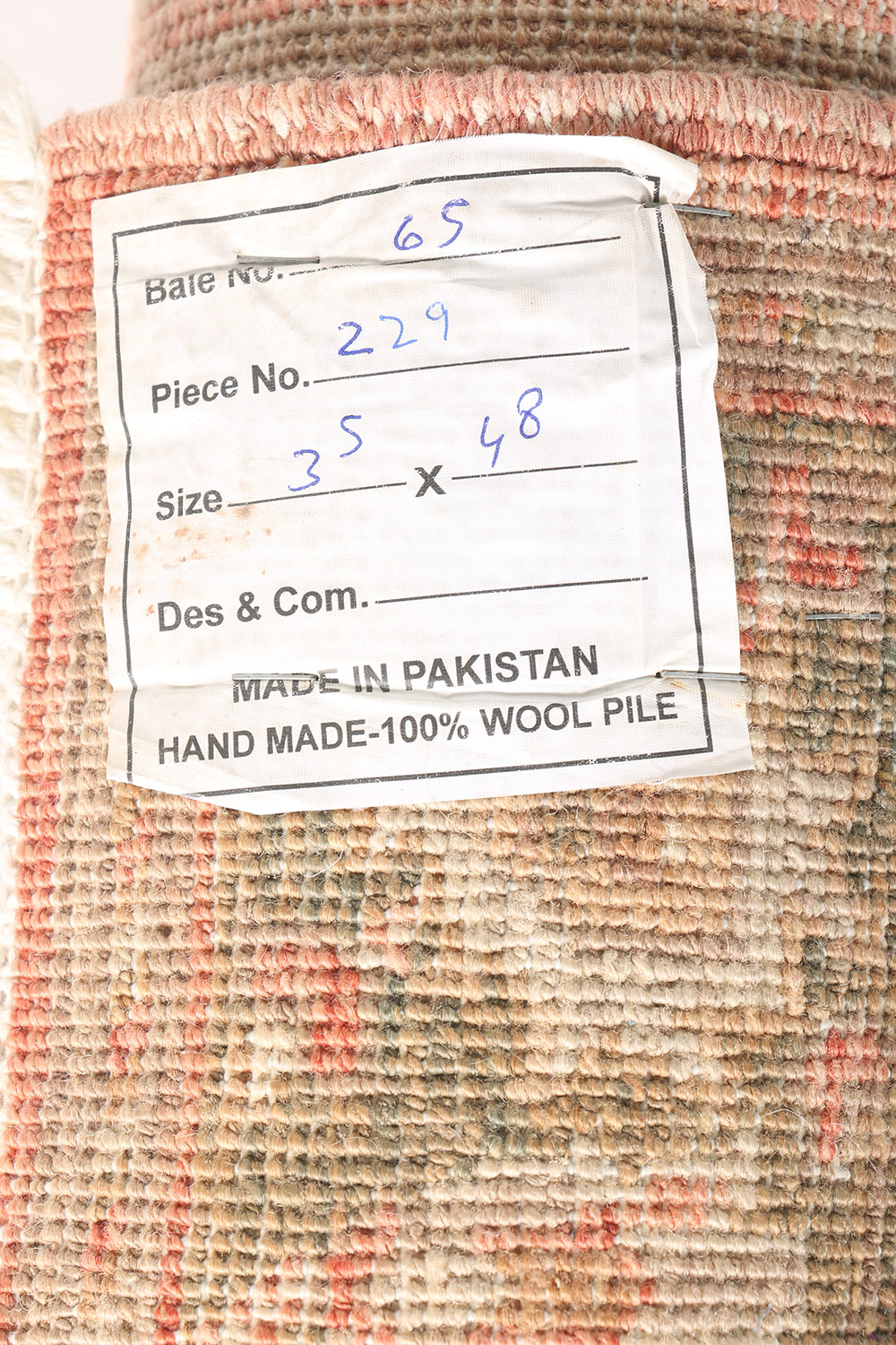 Hand Knotted Pakistani Herati Accent Rug