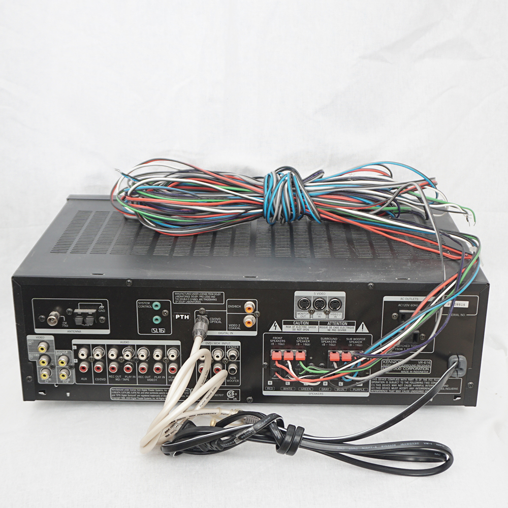 Kenwood VR-616 Audio Video Surround Receiver With Remote Control