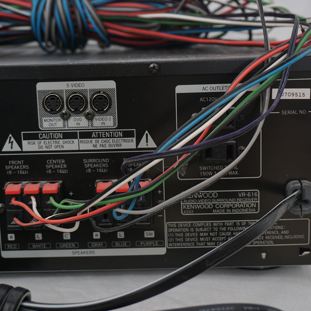 Kenwood VR-616 Audio Video Surround Receiver With Remote Control