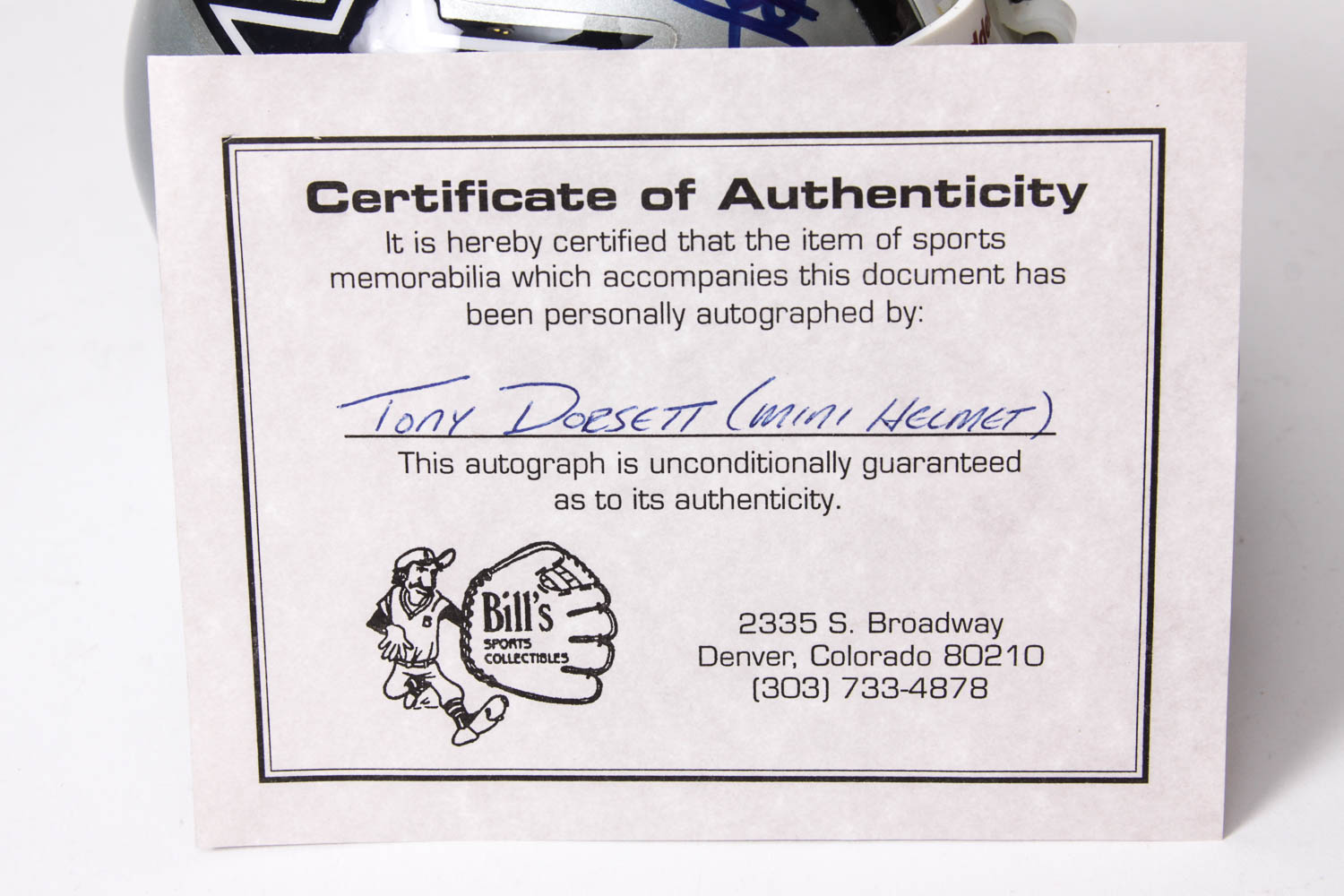 Dallas Cowboys Autographed Mini Helmets