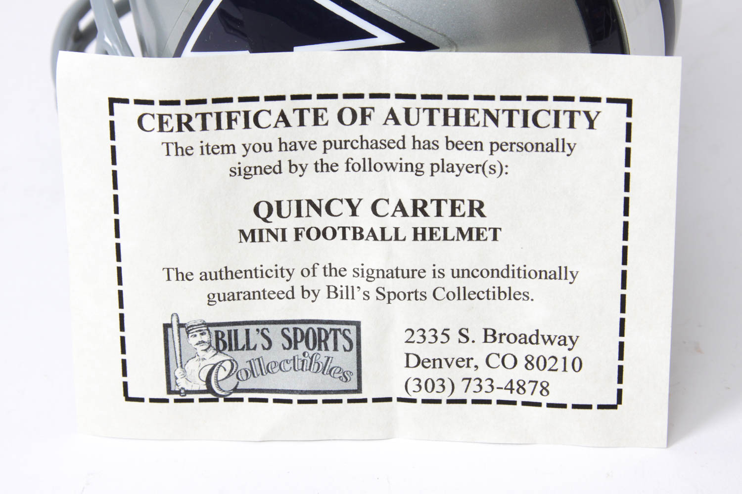 Dallas Cowboys Autographed Mini Helmets