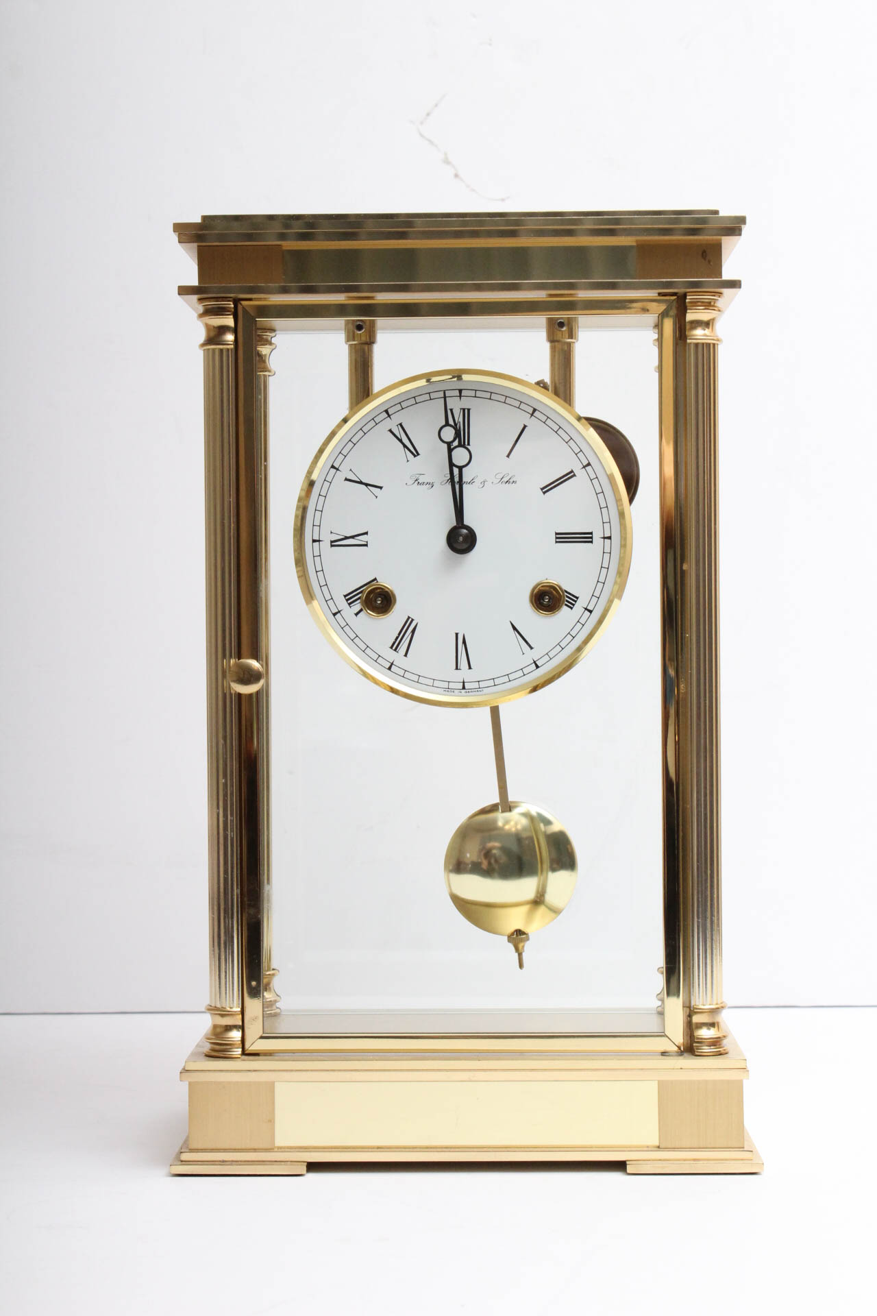 Franz Hermle and Sohn Brass Mantel Clock