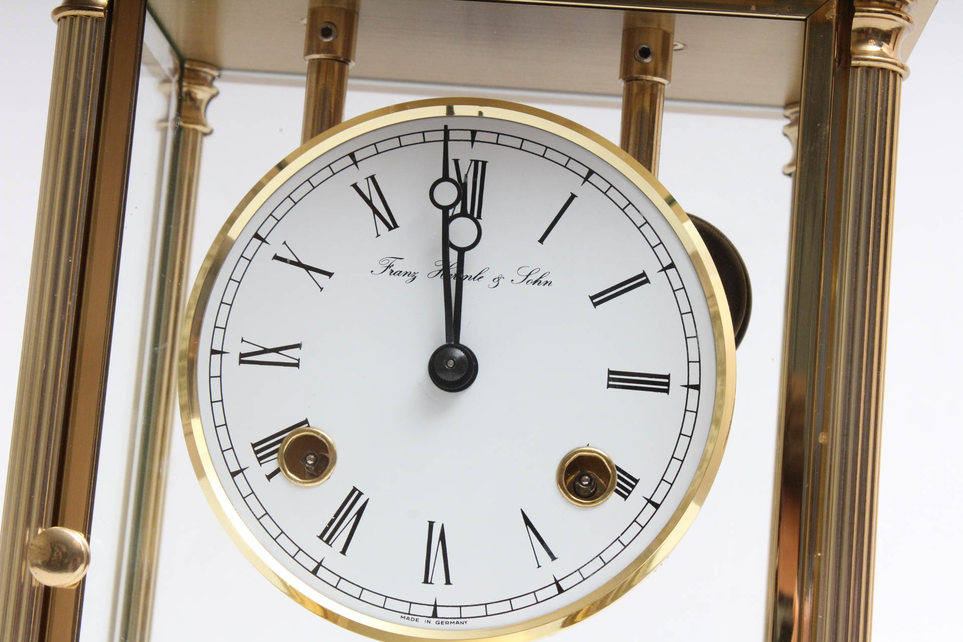 Franz Hermle and Sohn Brass Mantel Clock