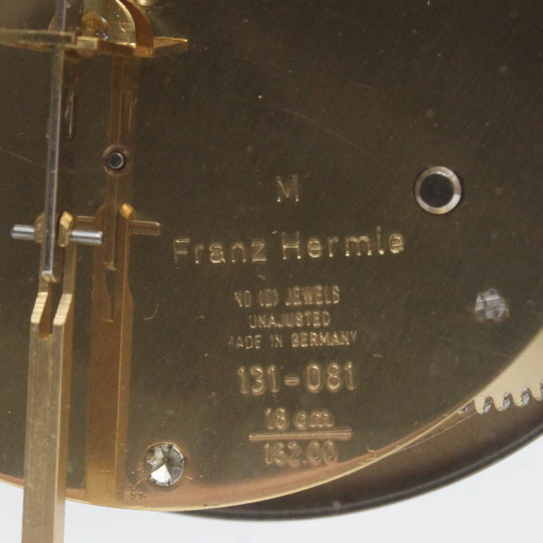 Franz Hermle and Sohn Brass Mantel Clock
