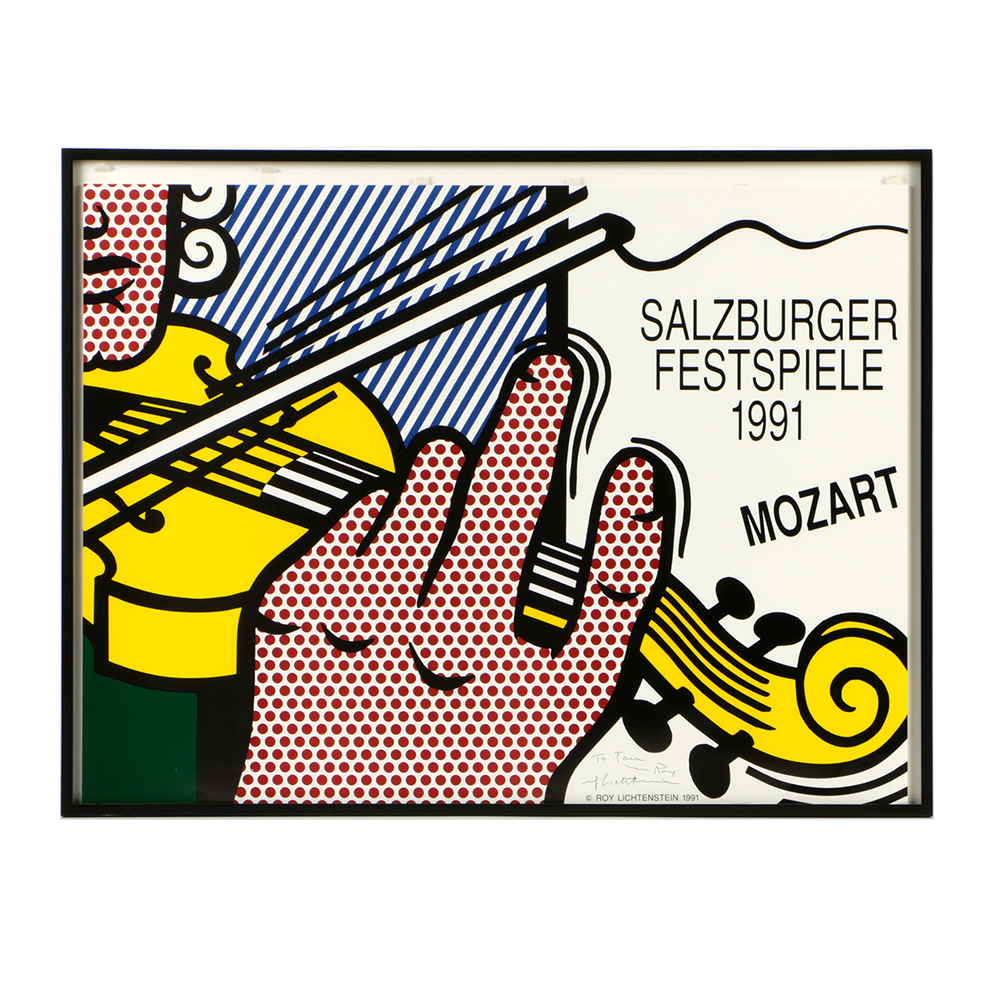 Signed Roy Lichtenstein Serigraph Poster for 1991 Salzburger Festspiele