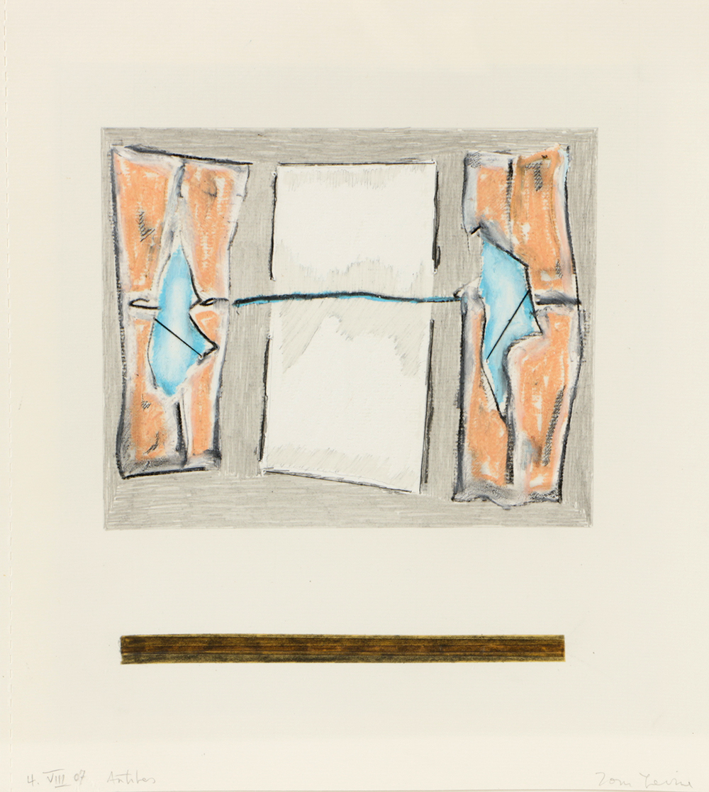 Tom Levine Mixed Media Sketchbook Drawing on Paper "4.VIII.07"