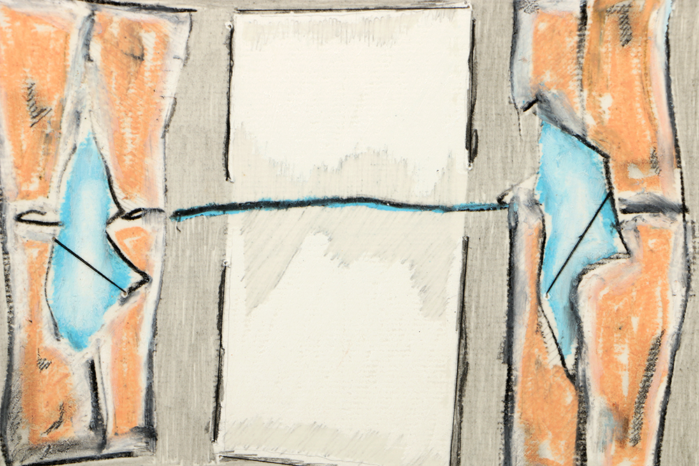 Tom Levine Mixed Media Sketchbook Drawing on Paper "4.VIII.07"