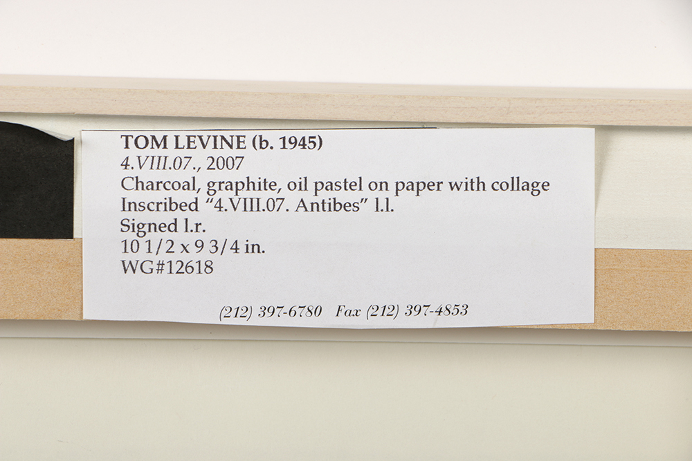 Tom Levine Mixed Media Sketchbook Drawing on Paper "4.VIII.07"