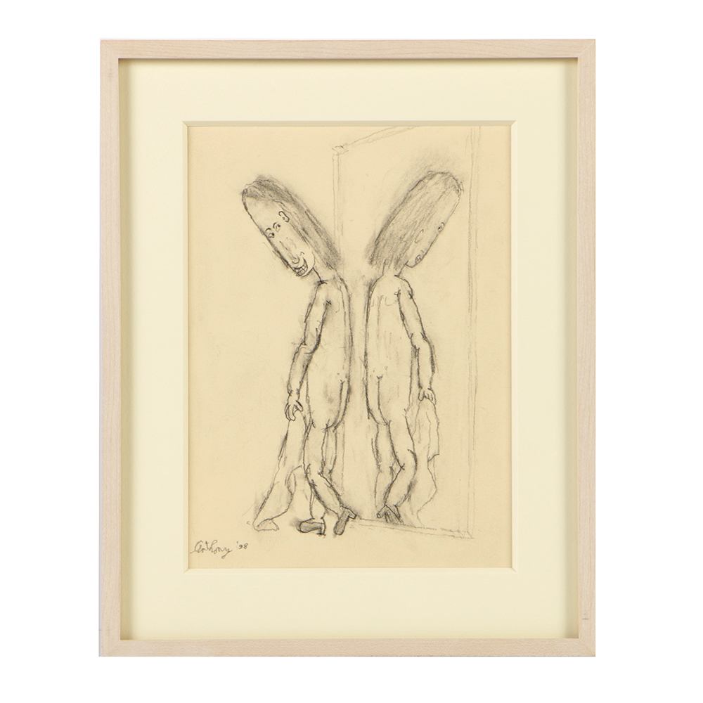 William Anthony Graphite Drawing on Paper "The Mirror"