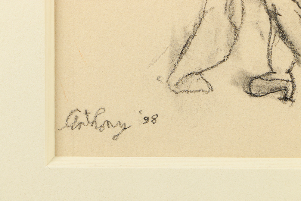 William Anthony Graphite Drawing on Paper "The Mirror"