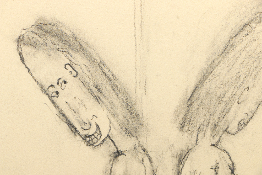 William Anthony Graphite Drawing on Paper "The Mirror"