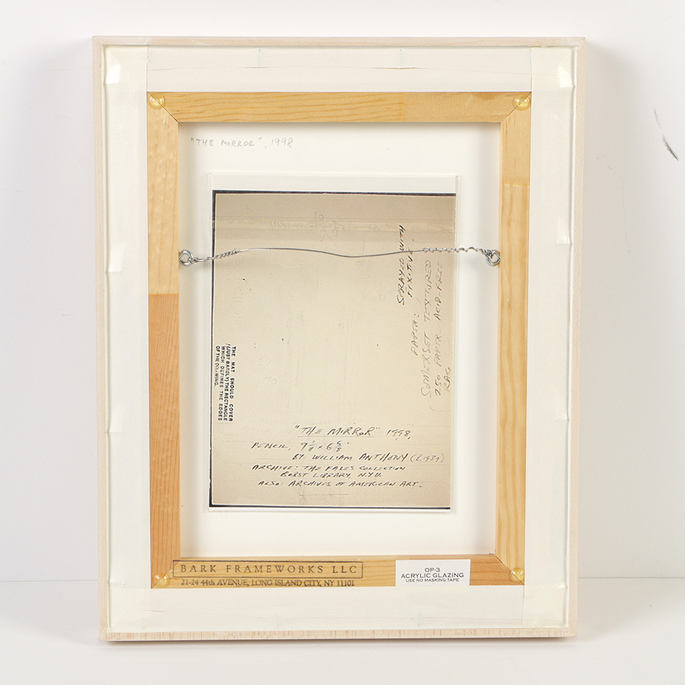 William Anthony Graphite Drawing on Paper "The Mirror"