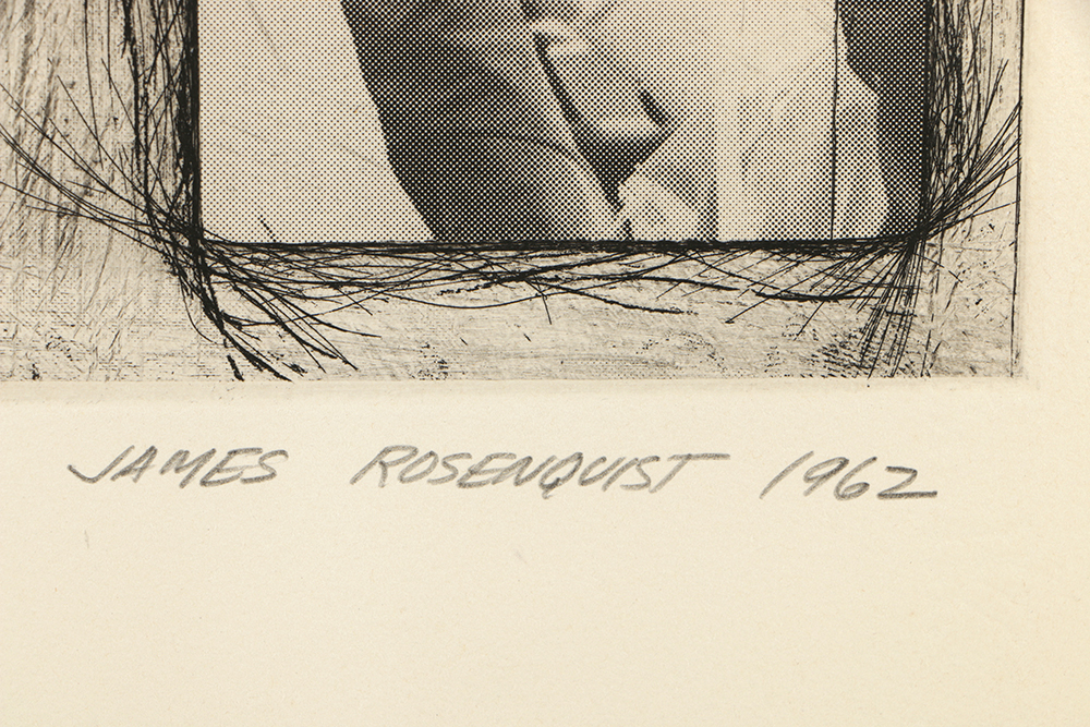 James Rosenquist Limited Edition Photogravure and Etching on Paper "Certificate"