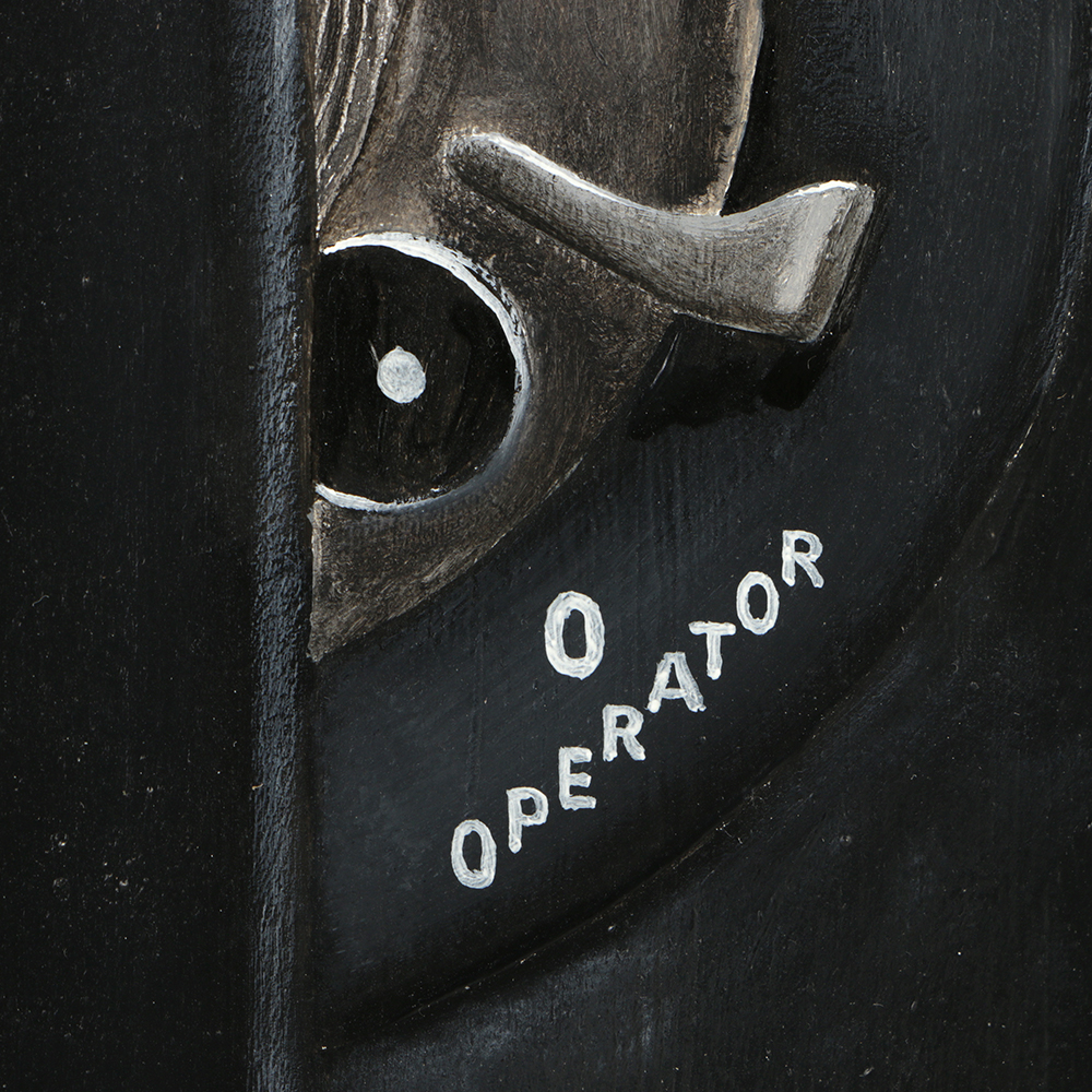 Michael Fitts Oil Painting on Found Metal Sheet "Wall Phone"