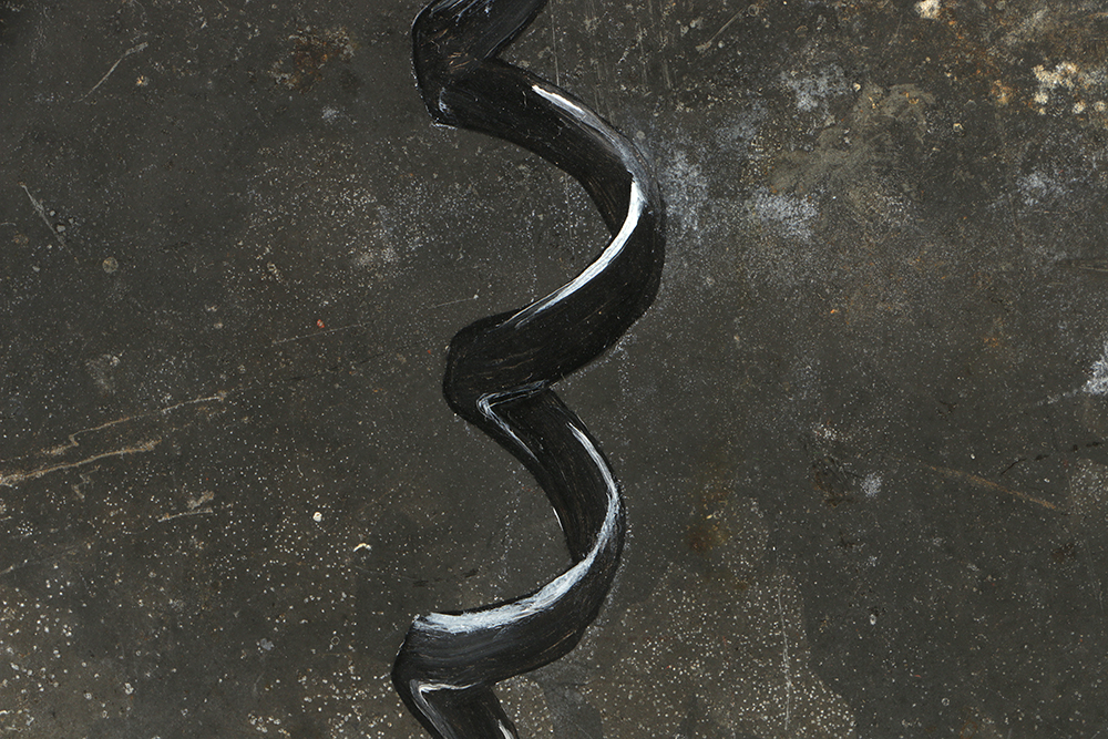 Michael Fitts Oil Painting on Found Metal Sheet "Wall Phone"