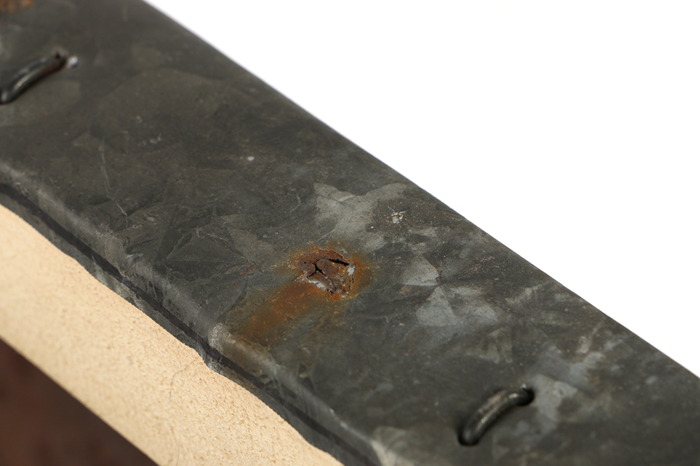 Michael Fitts Oil Painting on Found Metal Sheet "Wall Phone"