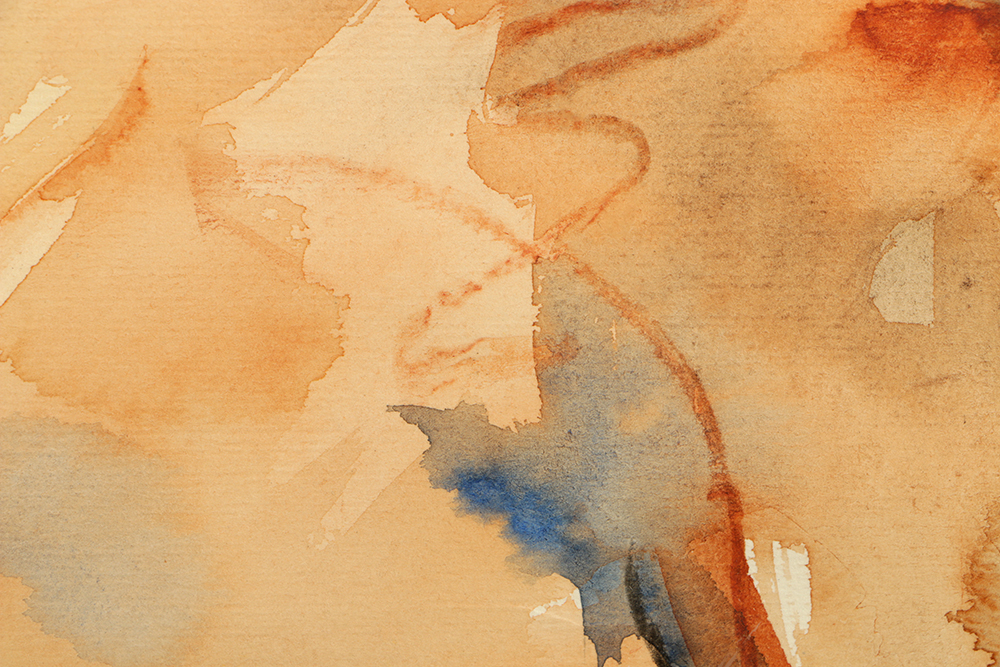 Jane Rosen Abstract Watercolor and Charcoal on Paper