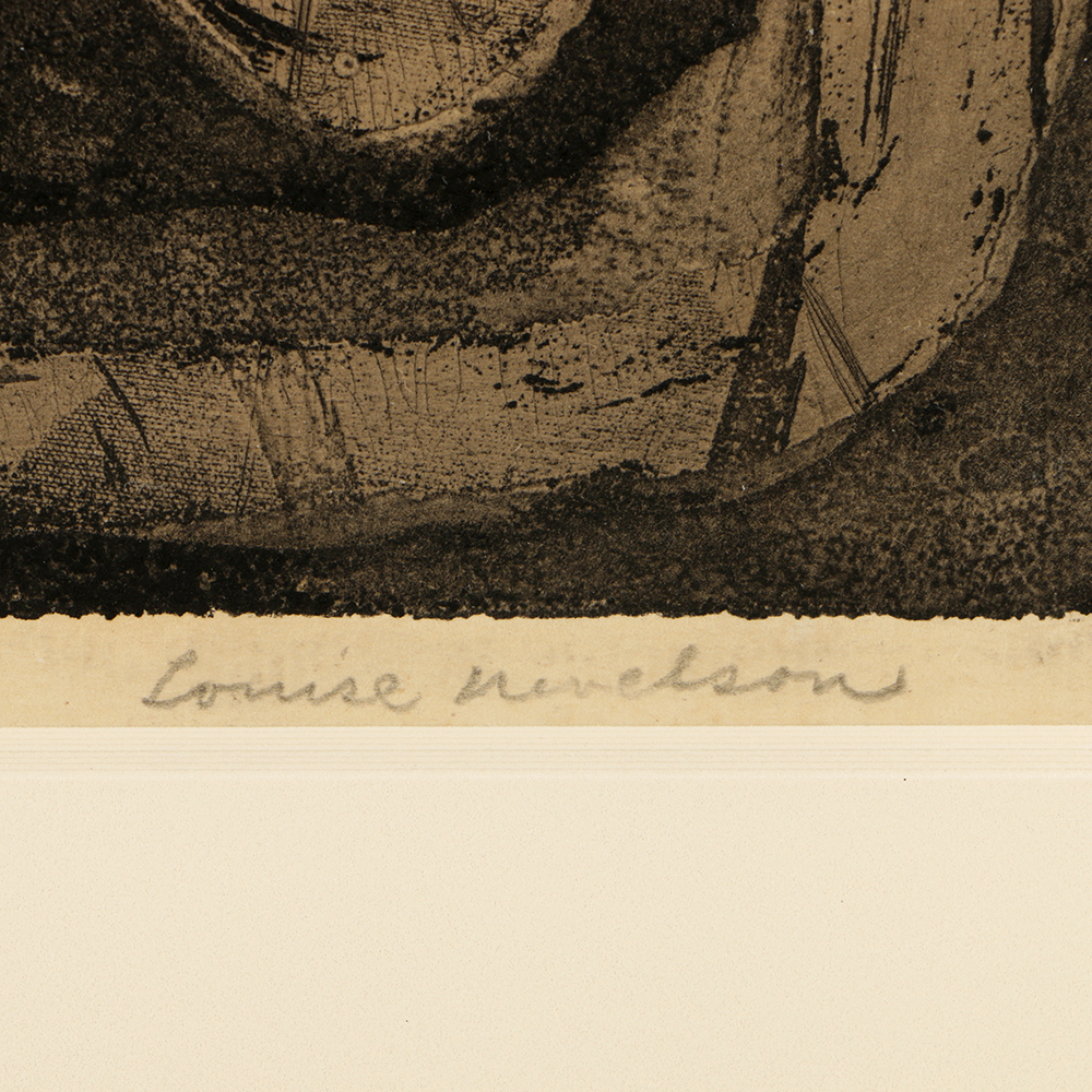 Louise Nevelson Limited Edition Etching on Paper "Ancient Landscape"