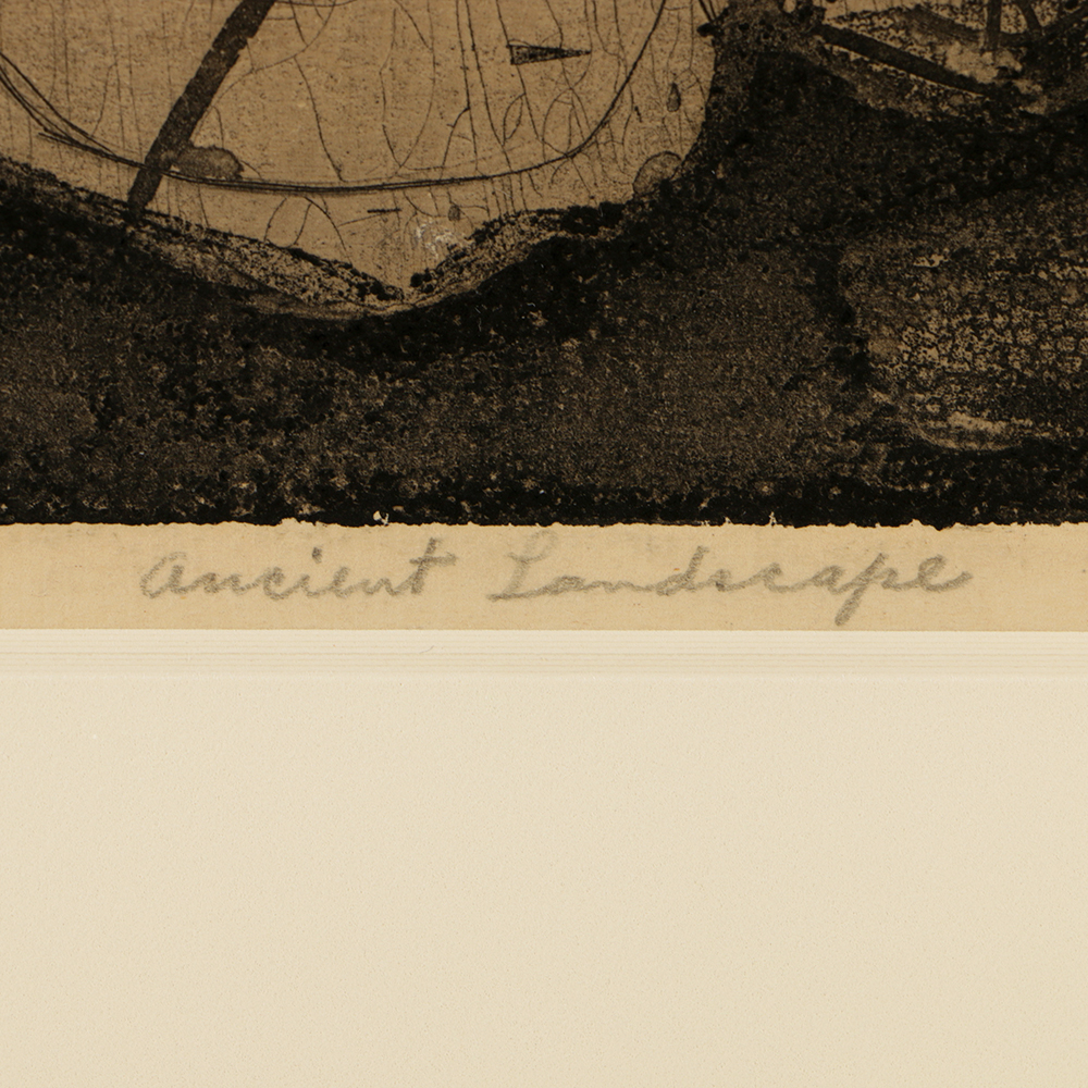 Louise Nevelson Limited Edition Etching on Paper "Ancient Landscape"
