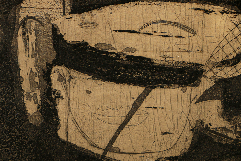 Louise Nevelson Limited Edition Etching on Paper "Ancient Landscape"