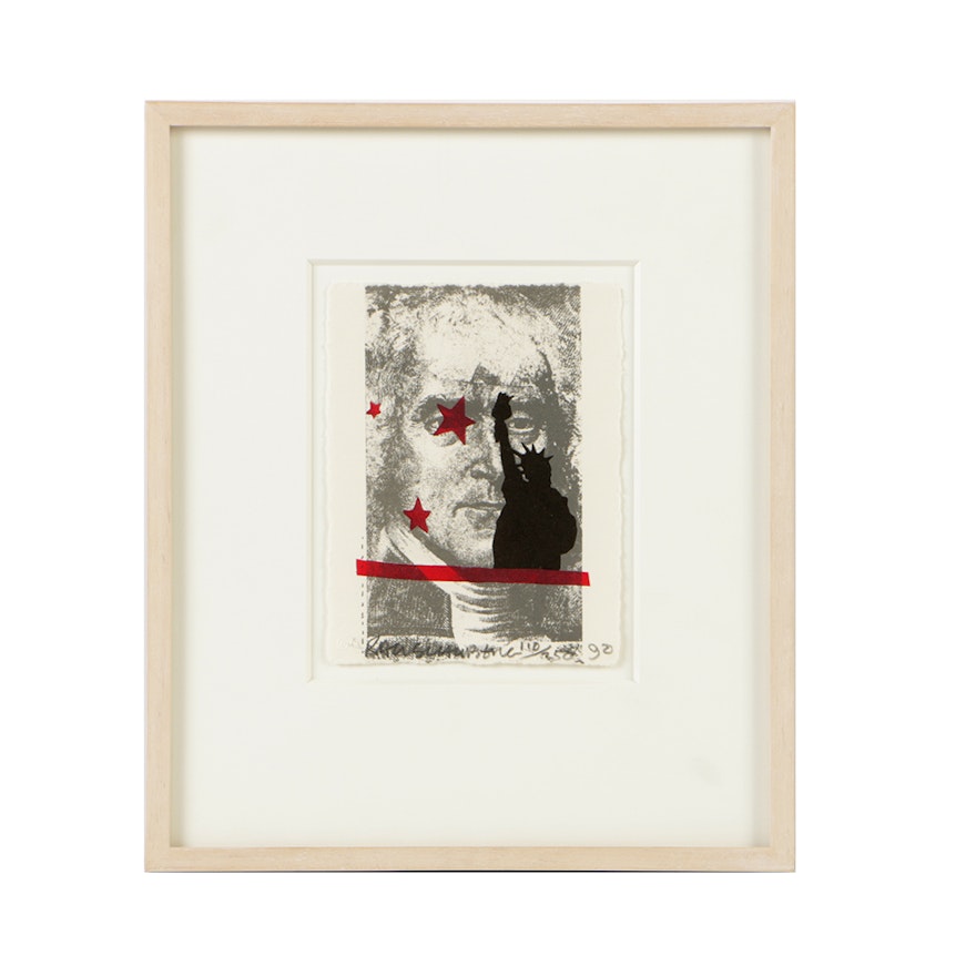 Robert Rauschenberg Limited Edition Lithograph on Paper "Speckled"