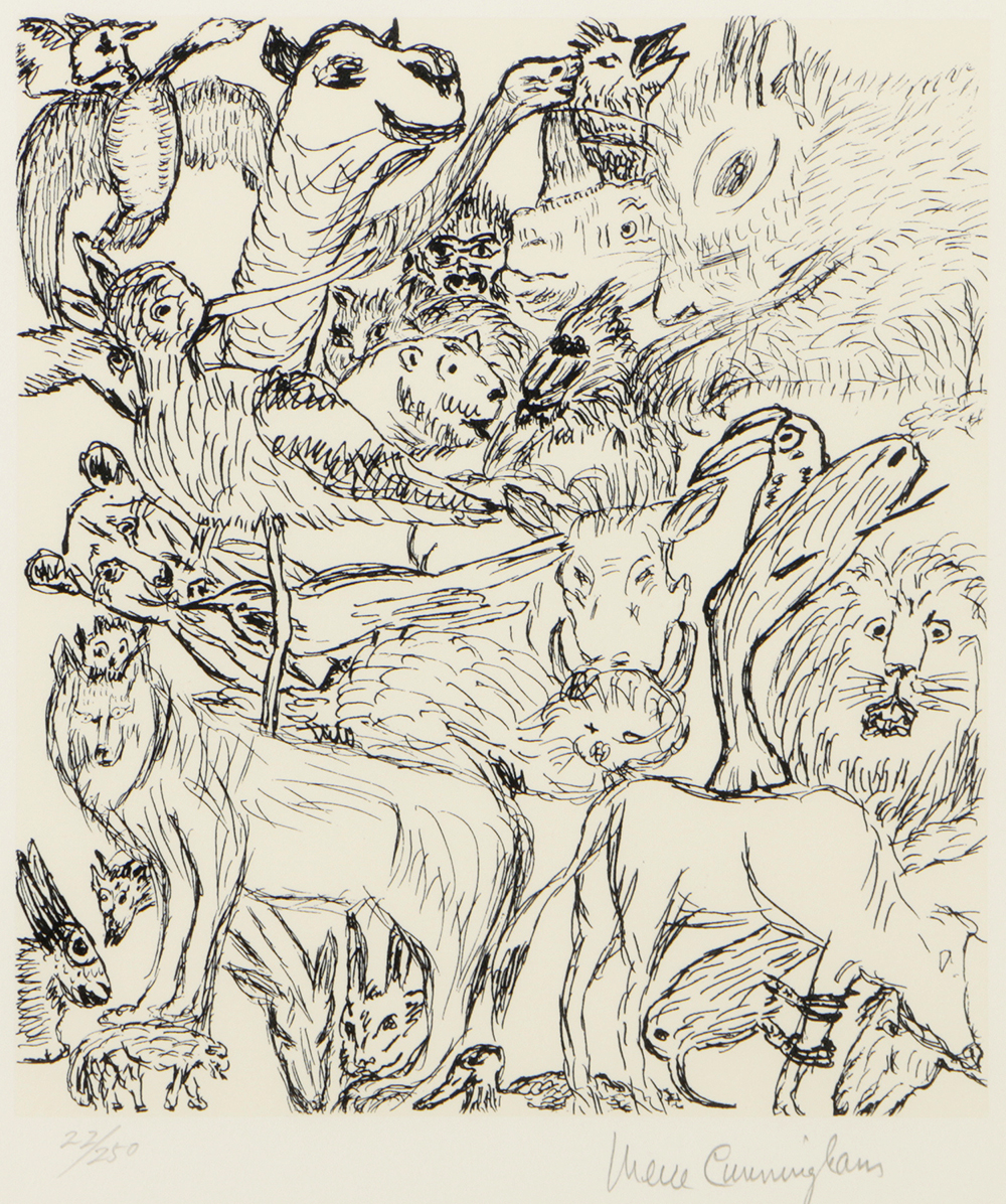 Merce Cunningham Limited Edition Lithograph on Paper