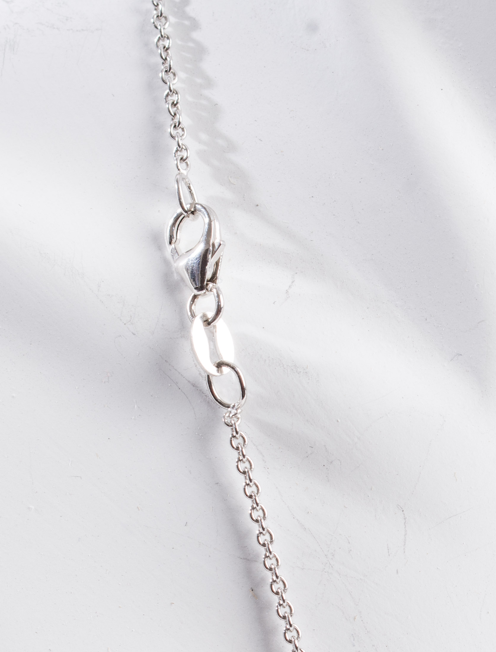 White and Black Diamond Flower Necklace