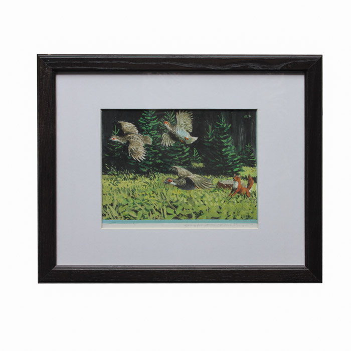 Stan Galli Oil Painting on Board for Weyerhaeuser Advertising