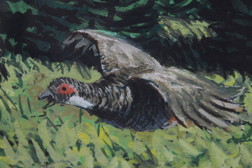 Stan Galli Oil Painting on Board for Weyerhaeuser Advertising
