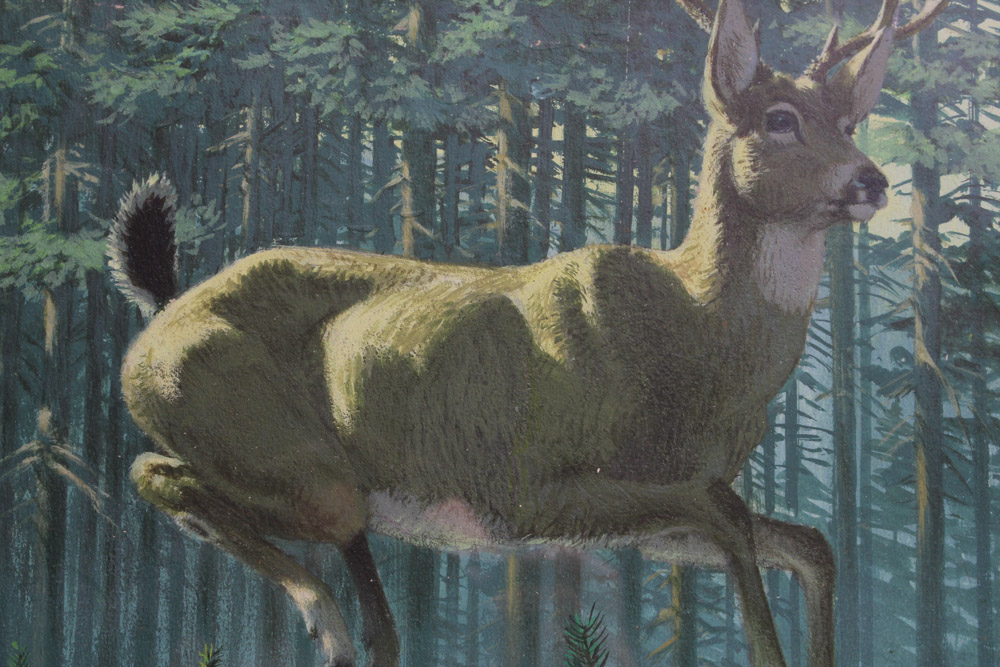 Stan Galli Gouache Painting on Board For Weyerhaeuser Advertising