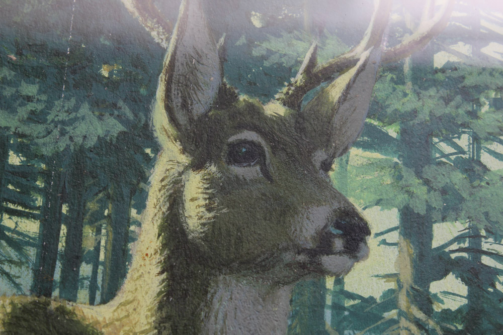 Stan Galli Gouache Painting on Board For Weyerhaeuser Advertising